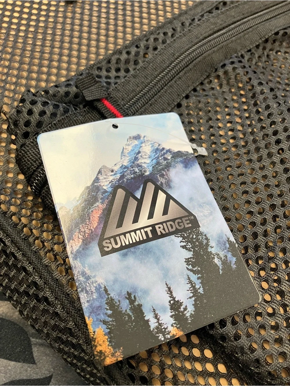 Summit Ridge Black Mesh Backpack Sporty Everyday Bag